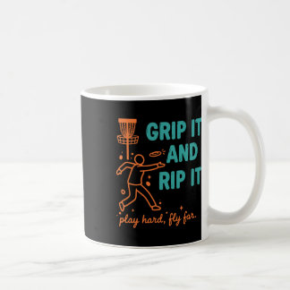 Caneca De Café Segure e Rasgue Jogue Duro Voar Longe Golfe de Dis