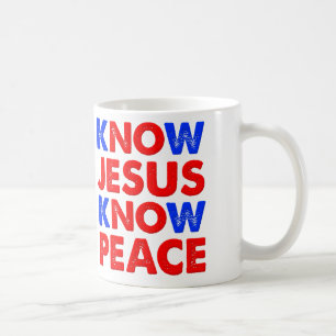 Caneca De Café Sei que Jesus conhece a paz, Christian Mug