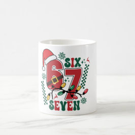 Caneca De Café Seis Sete 67 6 7 Meme Divertido Presente de Natal