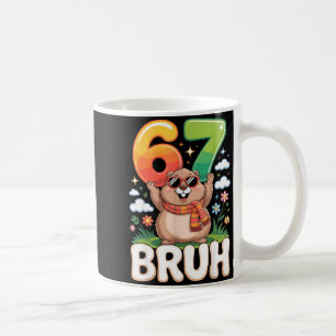 Caneca De Café Seis Sete 67 Caraia Toupeira Engraçado 6 7 Meme Me