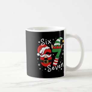 Caneca De Café Seis Sete 67 Meme 6 7 Elfo Papai Noel Natal Pijama