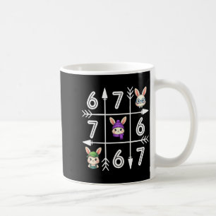 Caneca De Café Seis sete 67 meme 6 7 ovos feliz dia de páscoa men