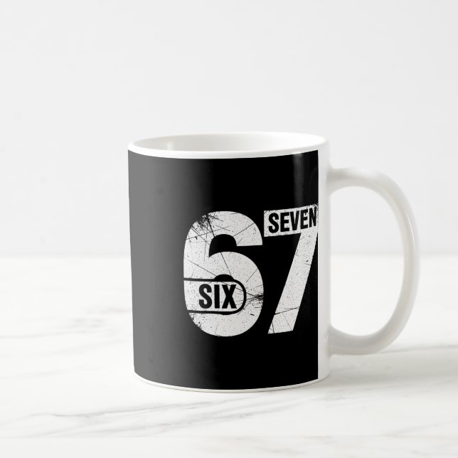 Caneca De Café Seis Sete 67 Meme Divertido  (Direita)