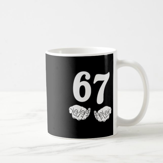 Caneca De Café Seis Sete 6 7 Engraçado 67 Gíria da Geração Alpha  (Direita)