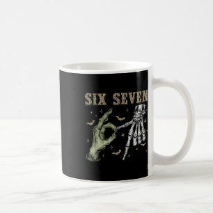 Caneca De Café Seis Sete 6 7 Halloween 67 Assustador Esqueleto Mo