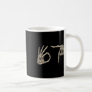 Caneca De Café Seis Sete 6 7 Meme 67 Mão de Esqueleto Fantasia de