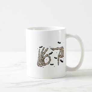 Caneca De Café Seis Sete 6 7 Meme 67 Mão de Esqueleto Fantasia de
