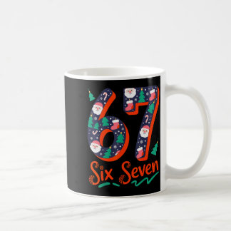Caneca De Café Seis Sete 6 7 Meme Humor Papai Noel Elfo 67 Presen