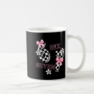 Caneca De Café Seis Sete 6 7 Xadrez Fofo Coquete Laço Feminino 67