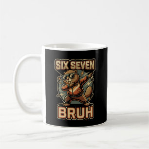 Caneca De Café Seis Sete Bruh 67 Capivara Engraçado Vintage Meme