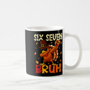 Caneca De Café Seis Sete Bruh 6 7 Meme Dabbing Peru Dia de Ação d