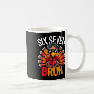 Caneca De Café Seis Sete Bruh 6 7 Meme Peru Dia de Ação de Graças