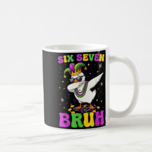 Caneca De Café Seis Sete Bruh Dabbing Ganso Divertido Mardi Gras