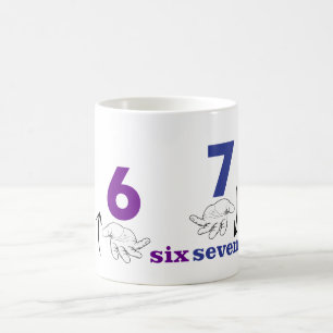 Caneca De Café seis sete meme engraçado legal