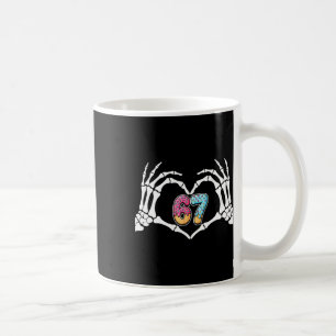Caneca De Café Seis Sete Sorvete Gota 67 Meme Esqueleto Mãos Si