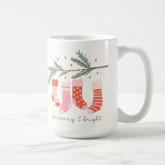 Caneca De Café Seja a Feliz e o Natal Brilhante na filial (Direita)