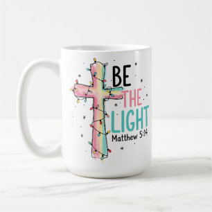 Caneca De Café Seja a Luz Cruz Cristã Natal