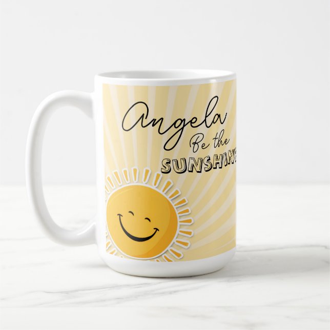Caneca De Café Seja a Luz do Sol Saúde mental personalizada (Esquerda)