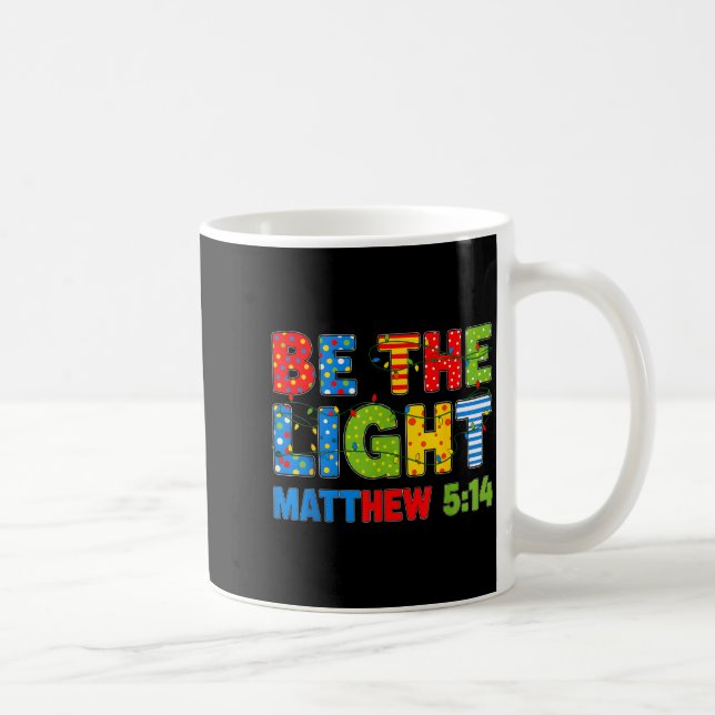 Caneca De Café Seja a Luz Mateus 5 14  (Direita)