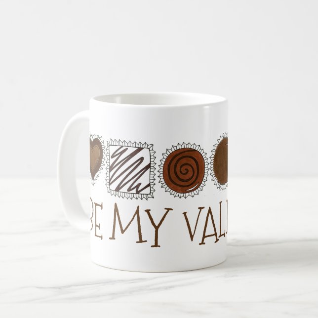 Caneca De Café Seja a minha caixa de Namorados de chocolate doces (Frente Esquerda)