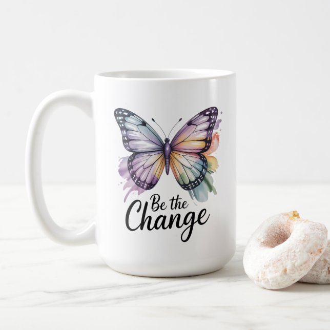 Caneca De Café Seja a Mudança (Com Donut)