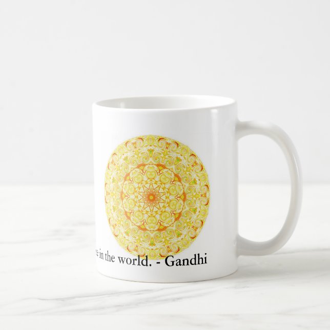 Caneca De Café Seja a mudança que você quer ver no mundo. Gandi (Direita)