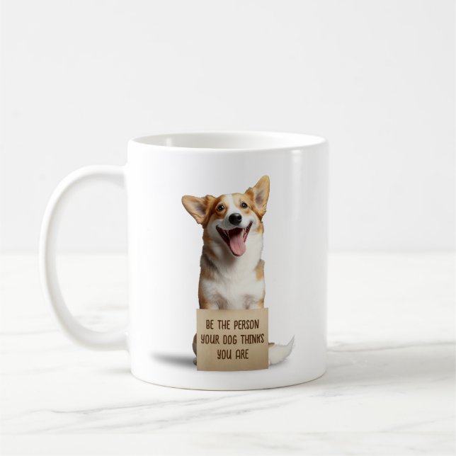 Caneca De Café Seja A Pessoa Que Seu Cachorro Acha Que Você É Eng (Esquerda)