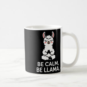 Caneca De Café Seja Calmo Seja Llama Meditação Ioga _1