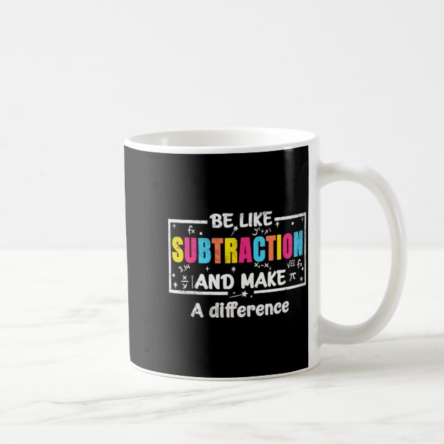 Caneca De Café Seja Como a Subtração Citação Divertida de Matemát (Direita)