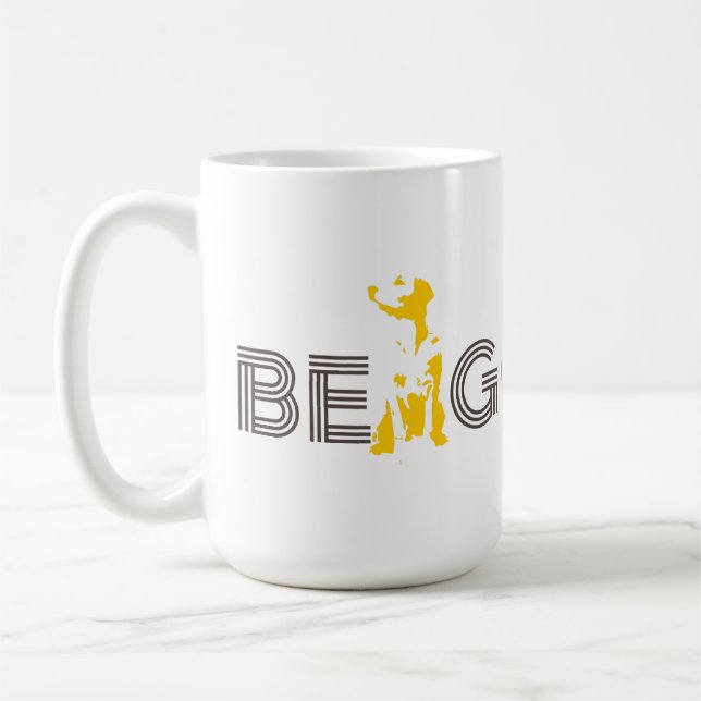 Caneca De Café Seja dourado (o golden retriever) (Esquerda)