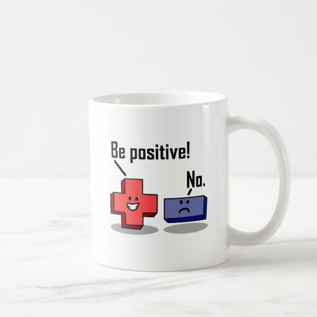 Caneca De Café Seja Engraçado Engraçado Positivo (Direita)