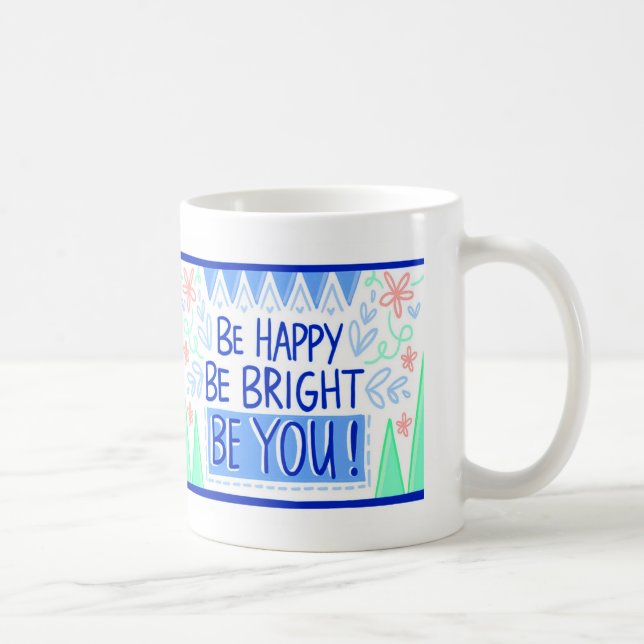 Caneca De Café Seja feliz (Direita)