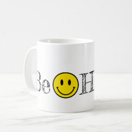 Caneca De Café Seja Feliz Típica Sorria Cara Emoji Coffee Mug