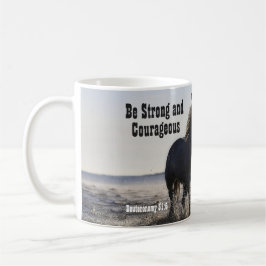 Caneca De Café Seja Forte e Corajosa Bíblia Verso 31 Cavalo