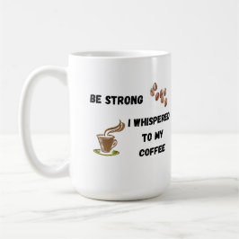 Caneca De Café Seja forte eu sussurrei no meu café em um
