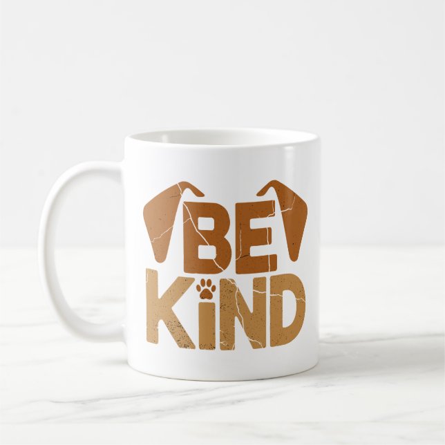 Caneca De Café Seja Gentil - Amante de Cachorros (Esquerda)