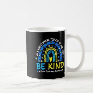 Caneca De Café Seja gentil arco-íris conscientização síndrome de