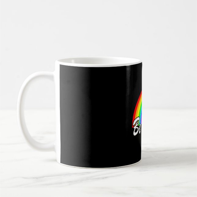 Caneca De Café Seja gentil com a consciência Rainbow Escolha a ge (Esquerda)