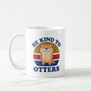 Caneca De Café Seja Gentil Com Lontras Homens Mulheres Crianças M