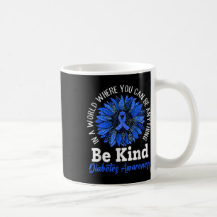 Caneca De Café Seja gentil Fita Azul Girassol T1d Diabetes Tipo 1