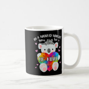 Caneca De Café Seja Gentil Koala Cute Puzzle, Mês de Conscientiza