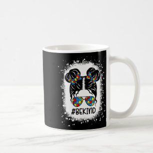 Caneca De Café Seja Gentil Meninas de Cabelo Desgrenhado Autismo 