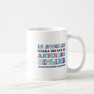 Caneca De Café Seja Gentil Prevenção ao Suicídio Flor Roxa