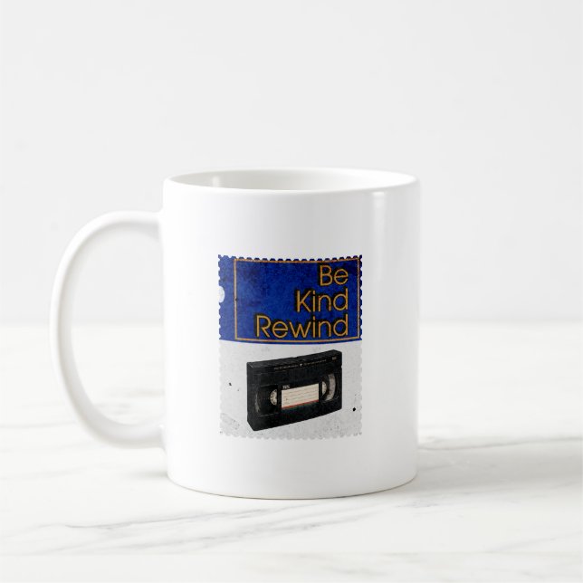 Caneca De Café Seja Gentil Rebobinar VHS Retro (Esquerda)