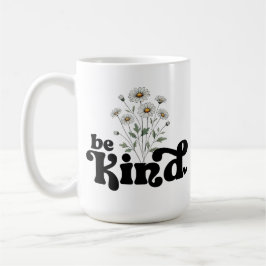 Caneca De Café Seja Gentil – Tipografia Preta Minimalista e Negri