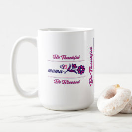 Caneca De Café Seja Grata Mamãe Rosa,Azul Cor Moderno 