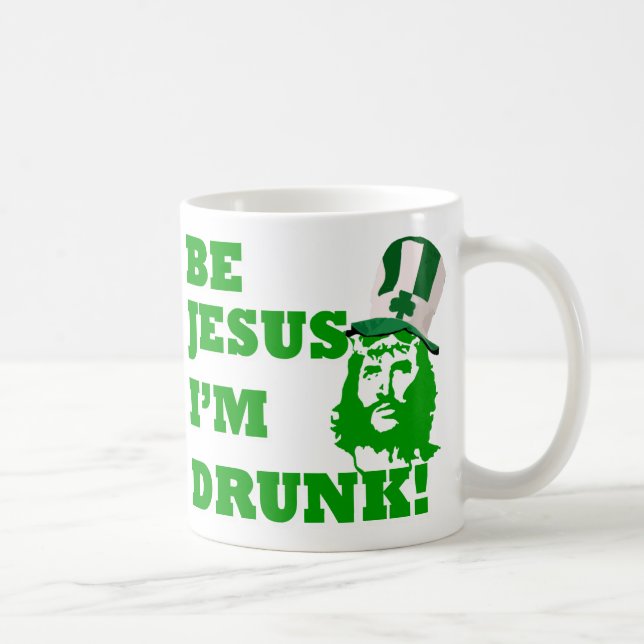 Caneca De Café Seja Jesus eu sou bebado (Direita)