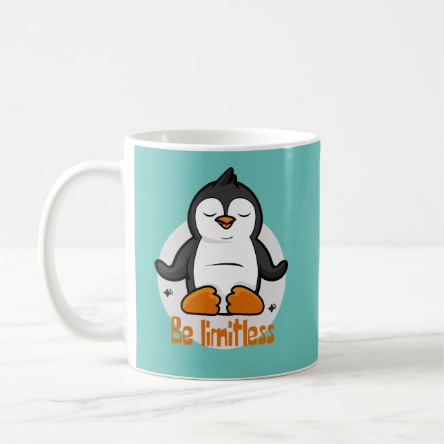 Caneca De Café Seja Kawaii Engraçado Penguin Sem Limites Fazendo  (Esquerda)