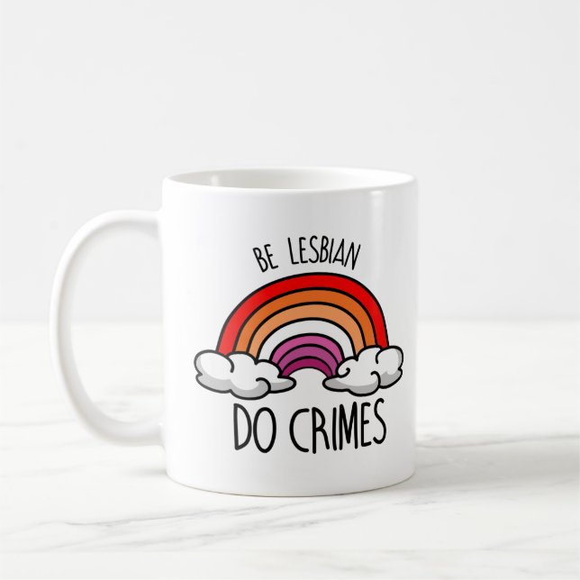Caneca De Café Seja Lésbica e Cometa Crimes (Esquerda)