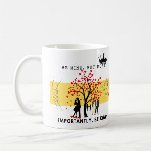 Caneca De Café Seja Meu, Mas Seja Um Dia de os namorados Encantad
